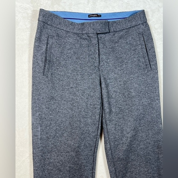 J. McLaughlin Wool Blend Size 6 Trousers Speckled Gray Straight Leg Stretch Pant - Picture 5 of 12